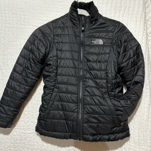 The North Face Girls black reversible jacket, Sz M